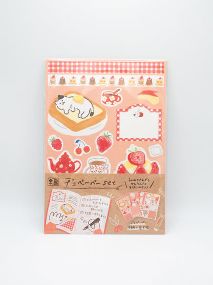 FURUKAWASHIKO Washi Stickers Red Furukawa Shiko Watashi-biyori Dessert Sticker Sheet