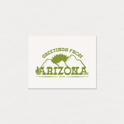 Gab Art & Design Greetings from arizona greeting card