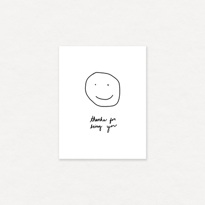 Gab Art & Design Thanks for being you greeting card
