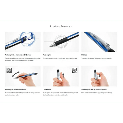 Hakubundo Mechanical Pencils TOMBOW MONO GRAPH MECHANINCAL PENCIL - GRIP MODEL