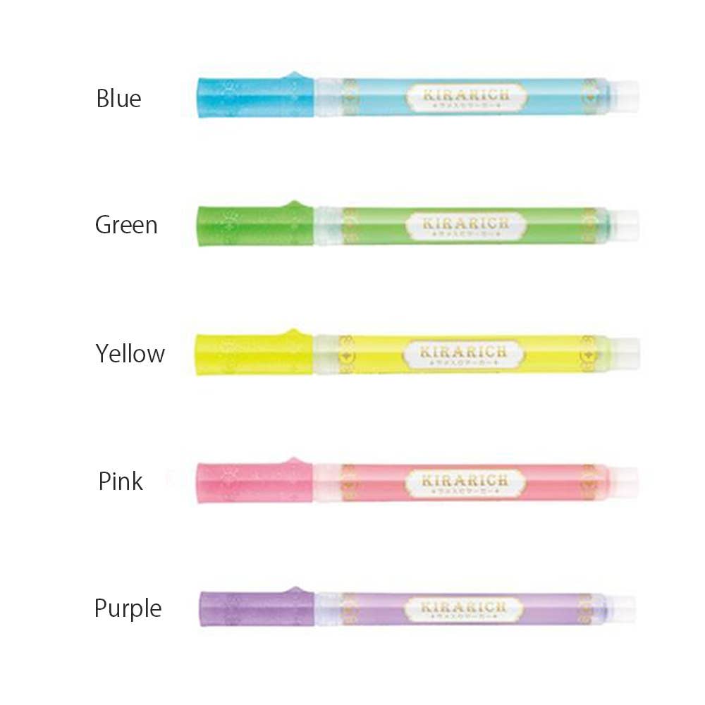 Hakubundo ZEBRA GLITTER HIGHLIGHTER KIRARICH PEN ※Not Hanging package
