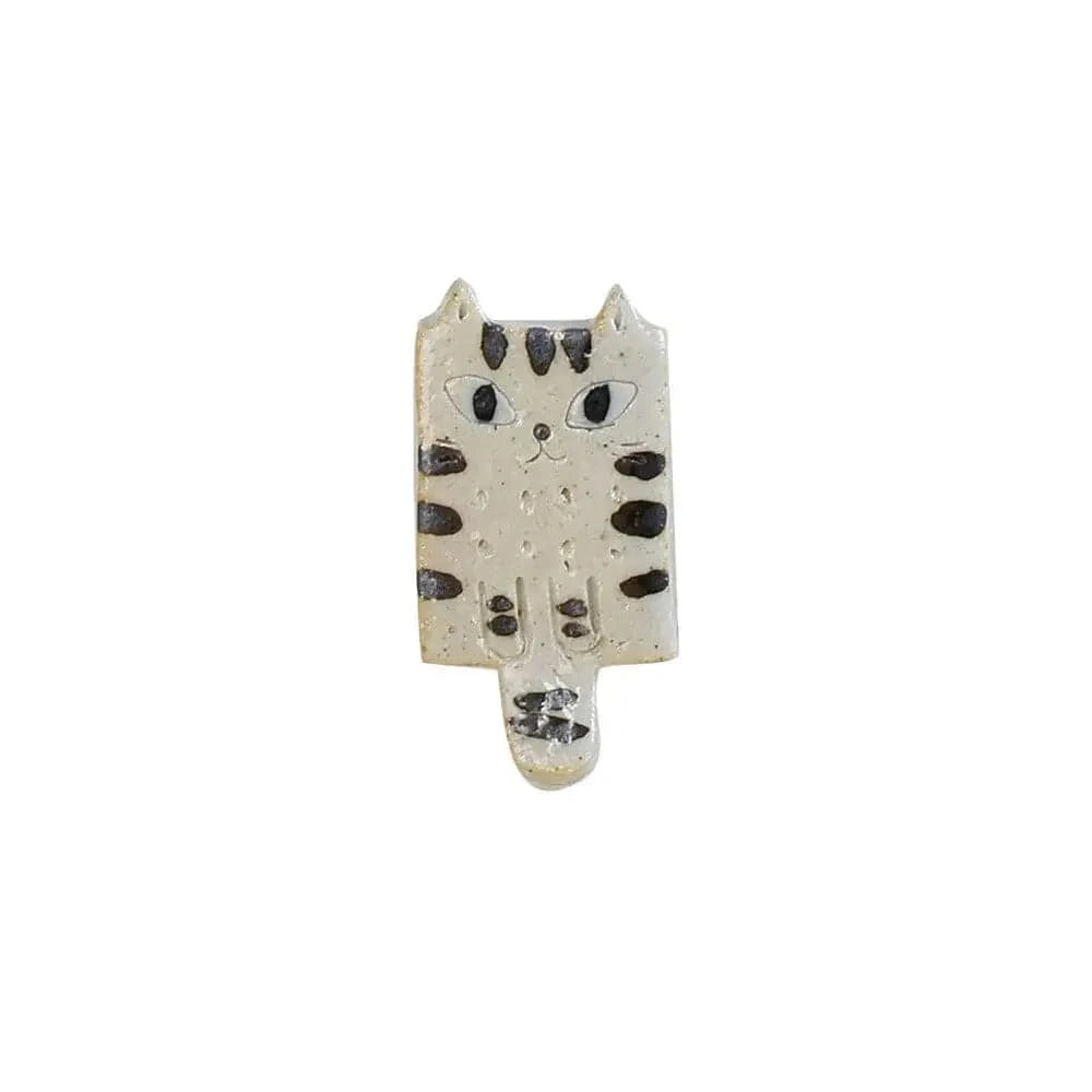 IPPINSHA CO.,LTD Chopsticks & Chopstick Rests Handmade white cat chopstick rest Handmade Square Cat Chopstick Rests