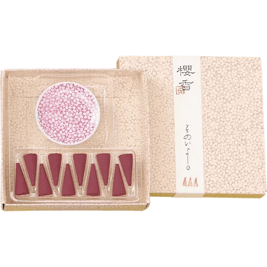 "Japacolle" Japan Collections Incense KOSAI - SAKURA Cone and Incense stand: SOMEI YOSHINO