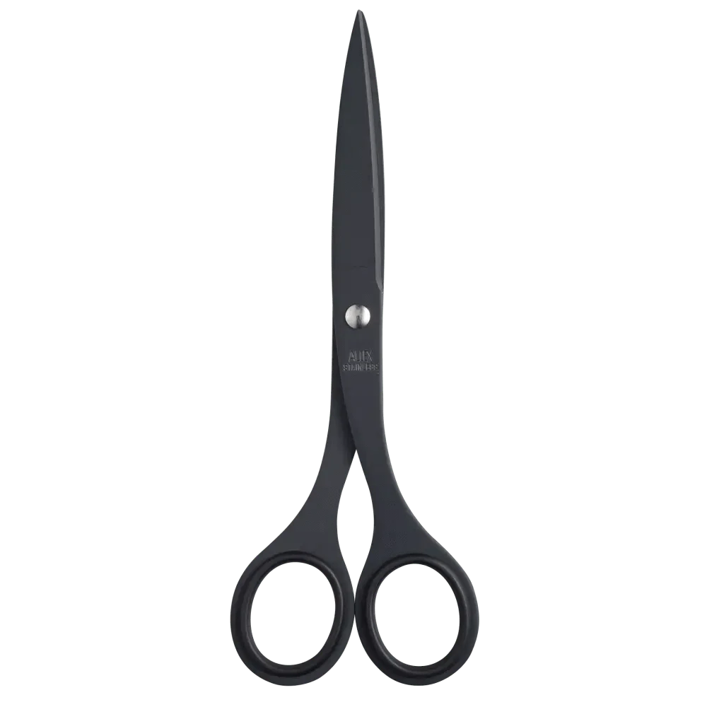 "Japacolle" Japan Collections Scissors Allex S-165F Office scissors (M) Black: Black