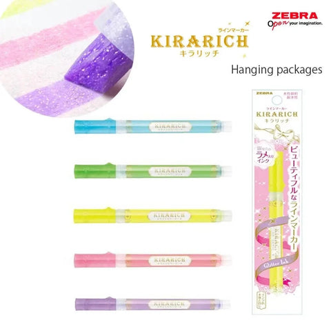 【Japanese Stationery】ZEBRA GLITTER HIGHLIGHTER KIRARICH PEN