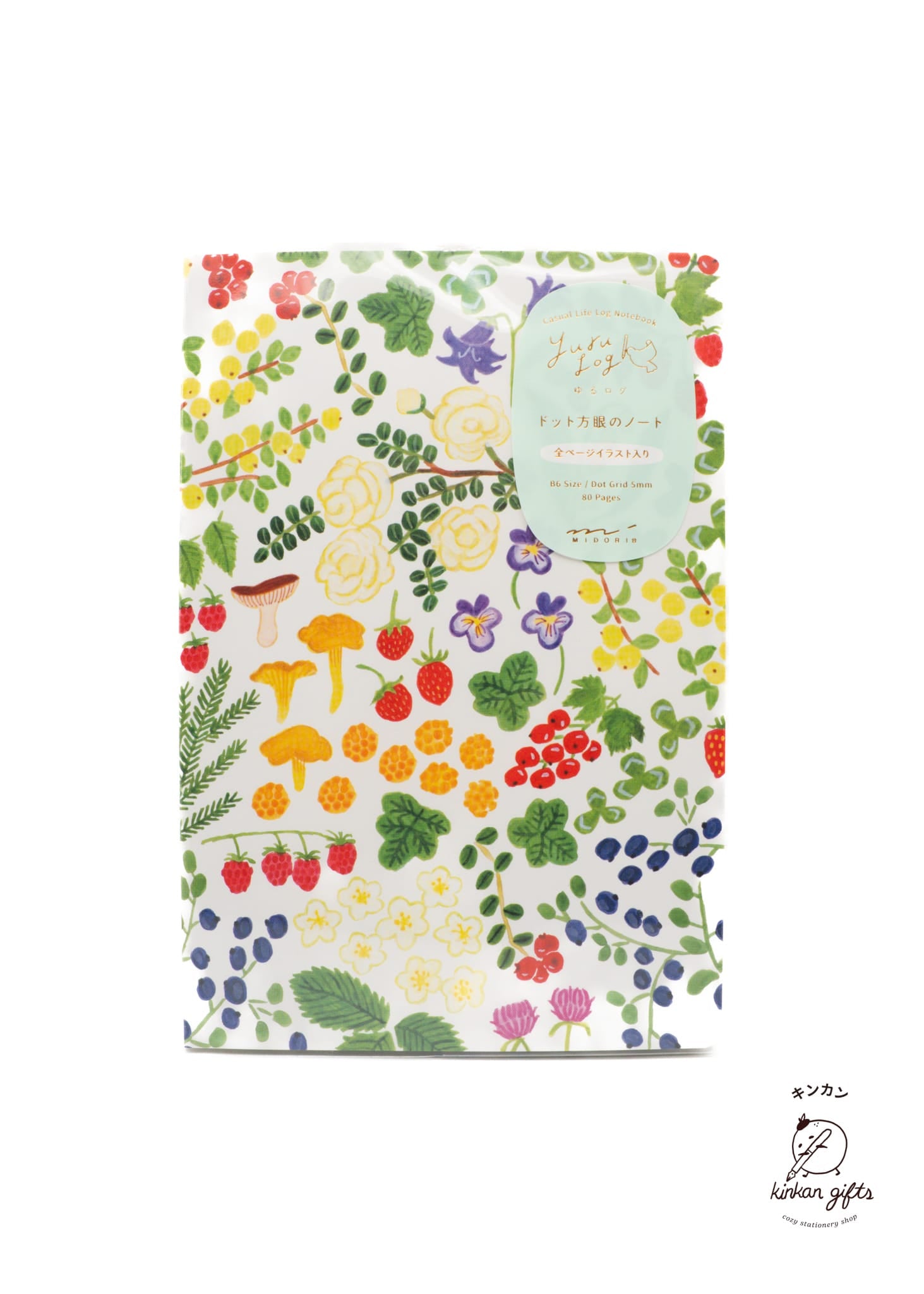 JPT Journals Midori Yuru Log Notebook - B6 - MD Cream - 5 mm Dotted - Scandinavia