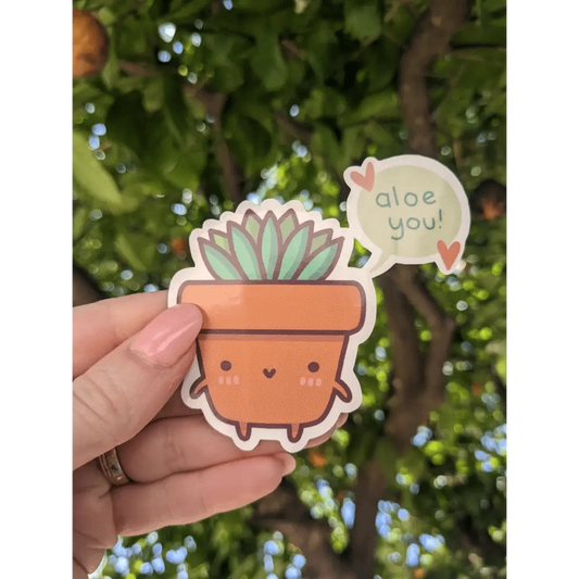 Just Peachy Press Vinyl Stickers Aloe You Just Peachy Stickers