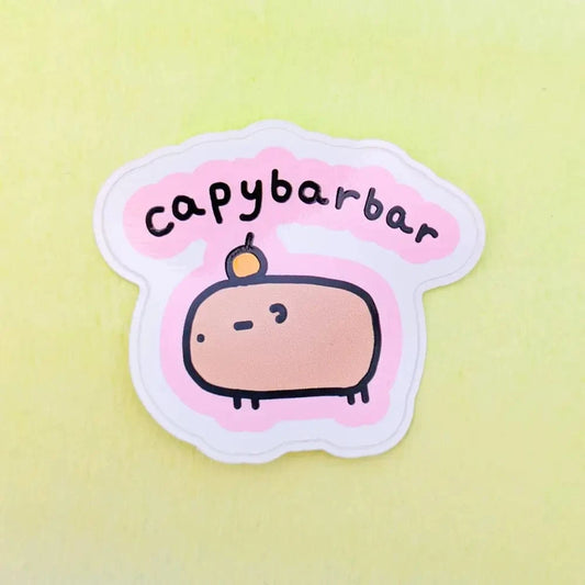 Just Peachy Press Vinyl Stickers Capybarbar - Poorly Drawn Capybara 2" Vinyl Sticker