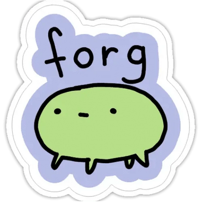 Just Peachy Press Vinyl Stickers Forg - Poorly Drawn Frog 2" Vinyl Sticker