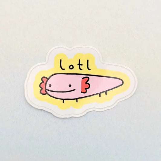 Just Peachy Press Vinyl Stickers Lotl - Poorly Drawn Axylotl 2" Vinyl Sticker
