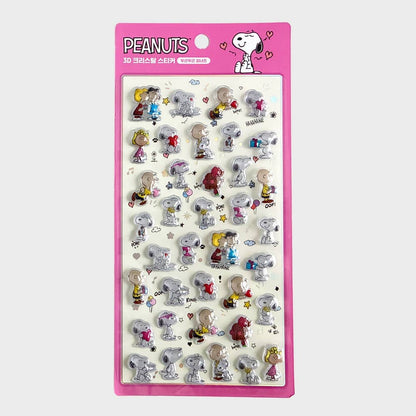K-Wonderland Decorative Stickers Sweet Moments-Pink PEANUTS 3D Crystal Sticker – BonBon Drop Snoopy