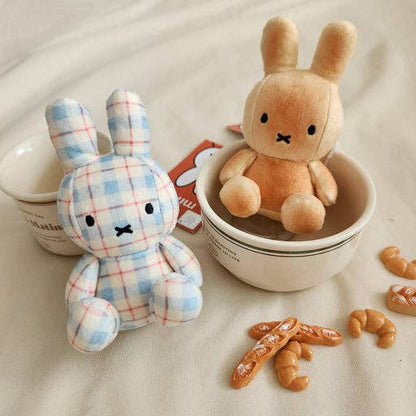 K-Wonderland Keychains Blue Plaid Limited Edition Check Miffy Keychain Plush