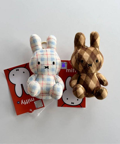 K-Wonderland Keychains Limited Edition Check Miffy Keychain Plush