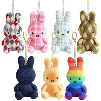 K-Wonderland Keychains Limited Edition Check Miffy Keychain Plush