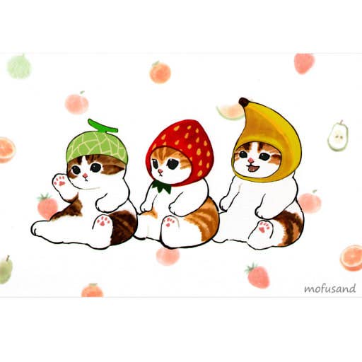 K-Wonderland NEW! MofuSand Plush Keychain  9cm– Fruit Costume Series