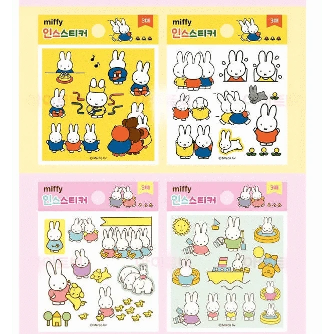 K_Wonderland Sticker Sheet Miffy Deco Stickers Variety Pack