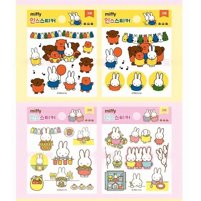 K_Wonderland Sticker Sheet Miffy Deco Stickers Variety Pack
