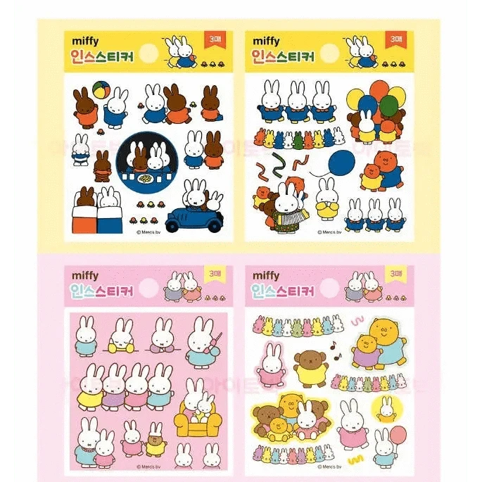 K_Wonderland Sticker Sheet Miffy Deco Stickers Variety Pack