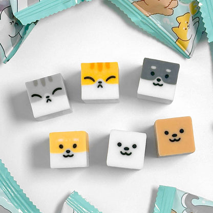 K_Wonderland Stretchy Pet Random Eraser – Dog & Cat Characters
