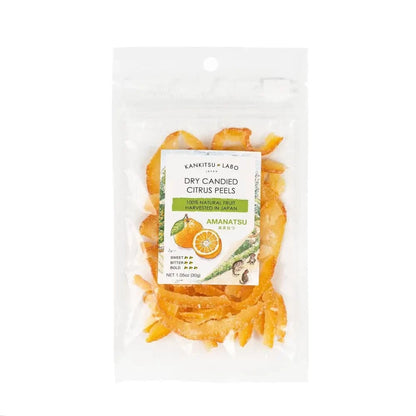KANKITSU LABO Candy & Chocolate Dry Candied Japanese Citrus Peel | Amanatsu (あまなつ) | 1.05 oz