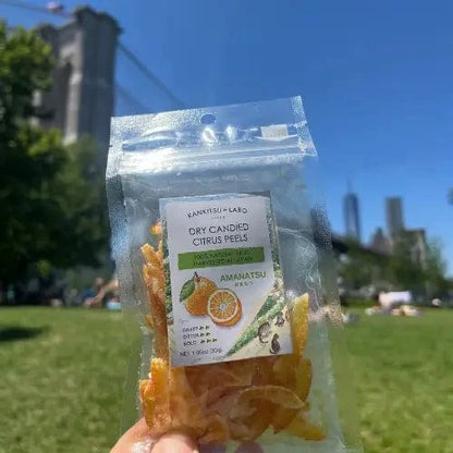 KANKITSU LABO Candy & Chocolate Dry Candied Japanese Citrus Peel | Amanatsu (あまなつ) | 1.05 oz