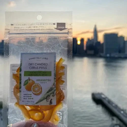KANKITSU LABO Candy & Chocolate Dry Candied Japanese Citrus Peel | Amanatsu (あまなつ) | 1.05 oz