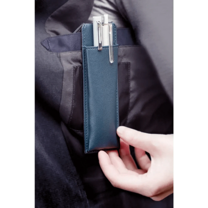 KING JIM Pen & Pencil Cases Pensam Slim Portable Pen Case with Magnetic: White