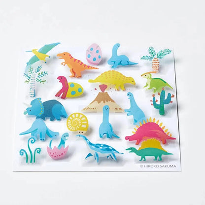 KING JIM Sticker Sheet POP-UP Stickers - 3D Decorative Stickers: Animal