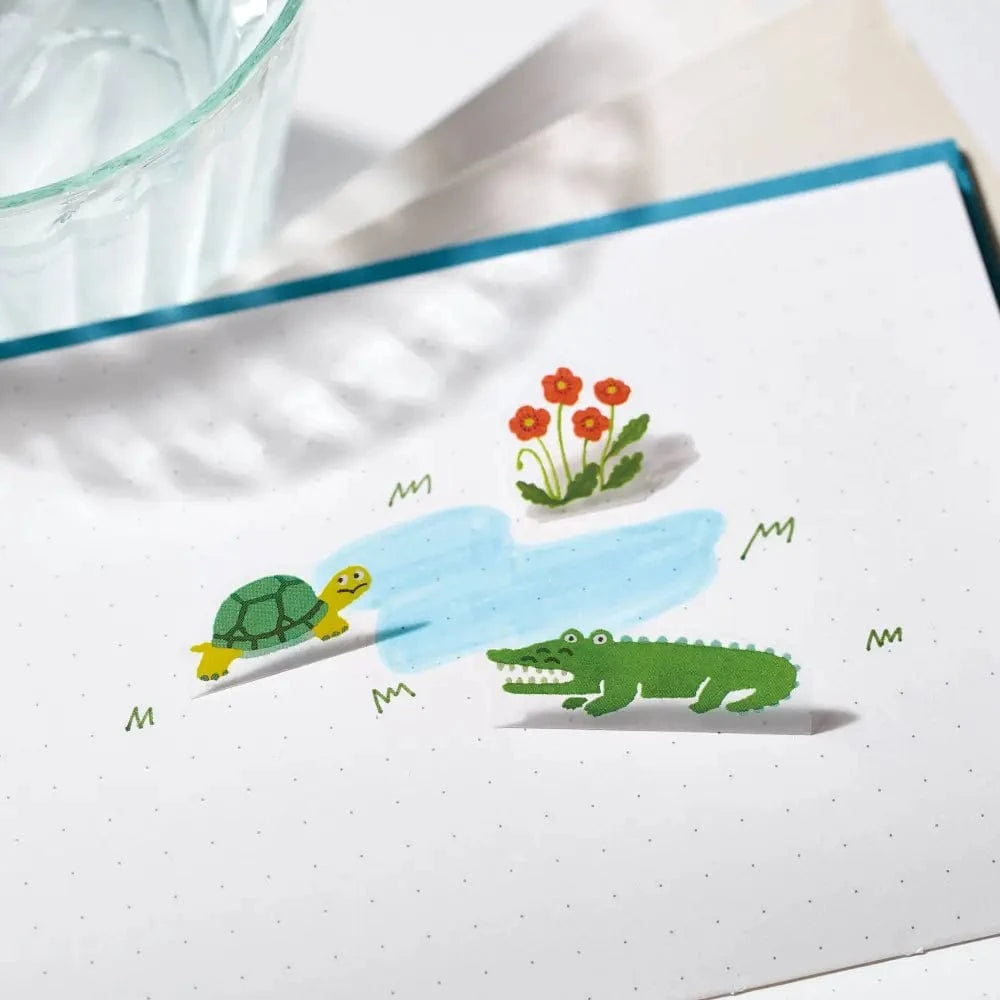 KING JIM Sticker Sheet POP-UP Stickers - 3D Decorative Stickers: Animal