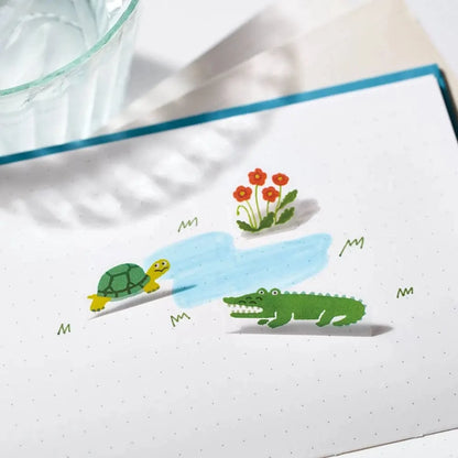 KING JIM Sticker Sheet POP-UP Stickers - 3D Decorative Stickers: Animal