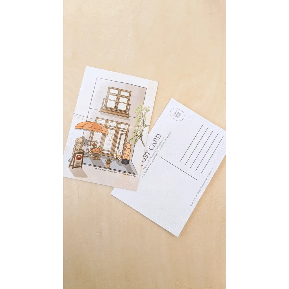 Kinkan Gifts Greeting Cards Kinkan x Okeya Postcard