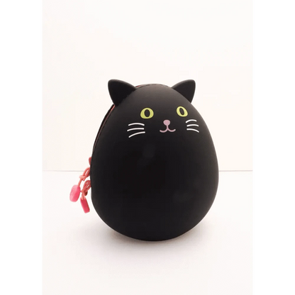 LIHIT LAB. Pen & Pencil Cases Black Cat PuniLabo Cute Silicone Animal Pouch
