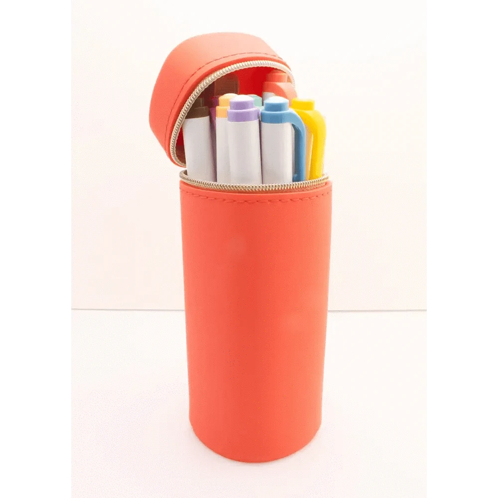 LIHIT LAB. Pen & Pencil Cases Red Bloomin Standing Silicone Pen Case