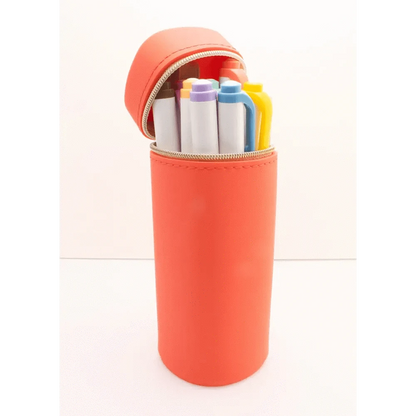 LIHIT LAB. Pen & Pencil Cases Red Bloomin Standing Silicone Pen Case