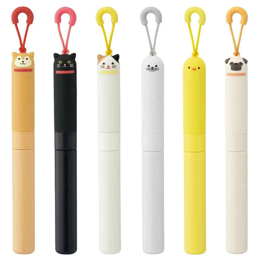LIHIT LAB. Scissors PuniLabo Cute Animal Stick-Type Scissors
