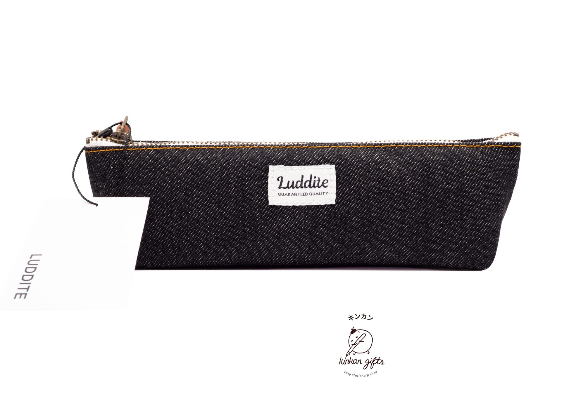 LUDDITE Co. Pen & Pencil Cases Black Denim Luddite Boat Pen Case