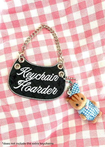 Maobabie Keychain Hoarder Purse Embroidered Keychain