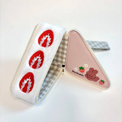 Maobabie Strawberry Sando Sandwich Wristlet Pouch