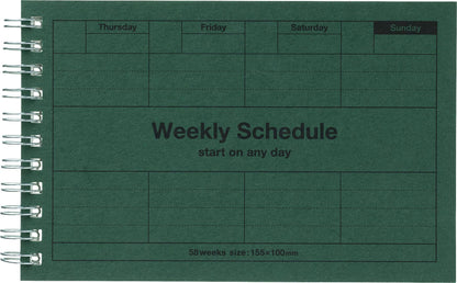 MARK'S Inc. Calendars, Organizers & Planners Dark Green Dayfree Weekly Schedule