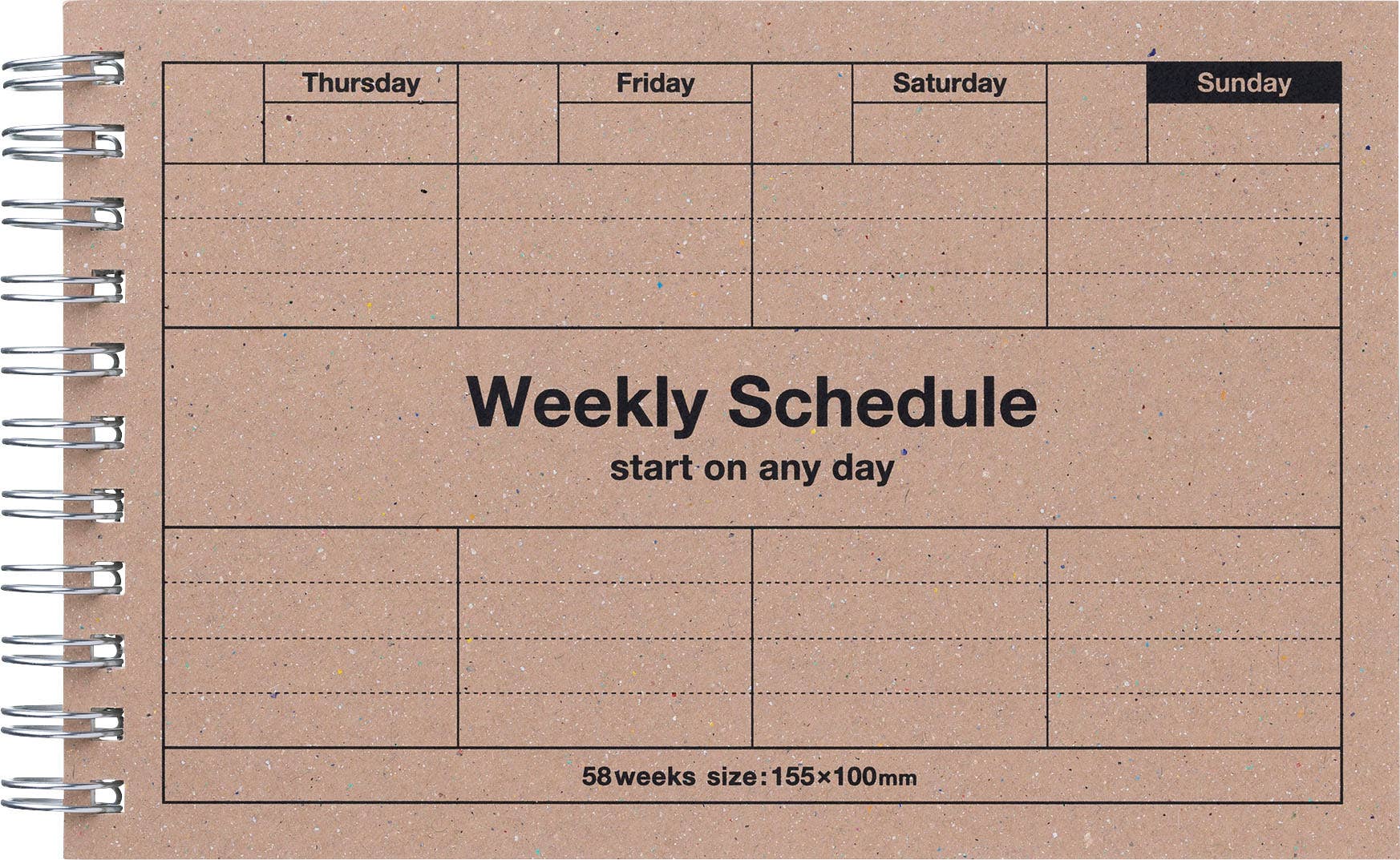 MARK'S Inc. Calendars, Organizers & Planners Dayfree Weekly Schedule