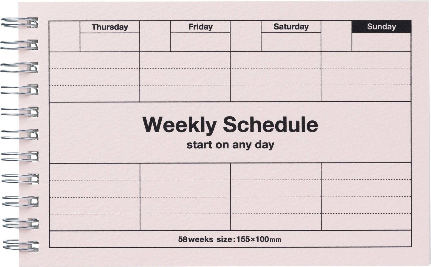 MARK'S Inc. Calendars, Organizers & Planners Dayfree Weekly Schedule