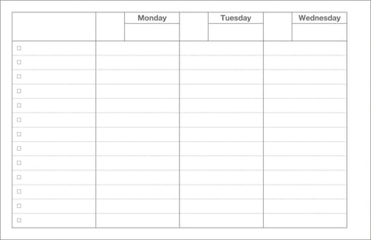 MARK'S Inc. Calendars, Organizers & Planners Dayfree Weekly Schedule