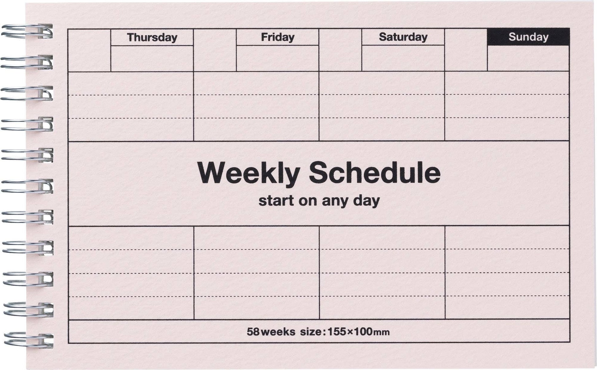 MARK'S Inc. Calendars, Organizers & Planners Dayfree Weekly Schedule