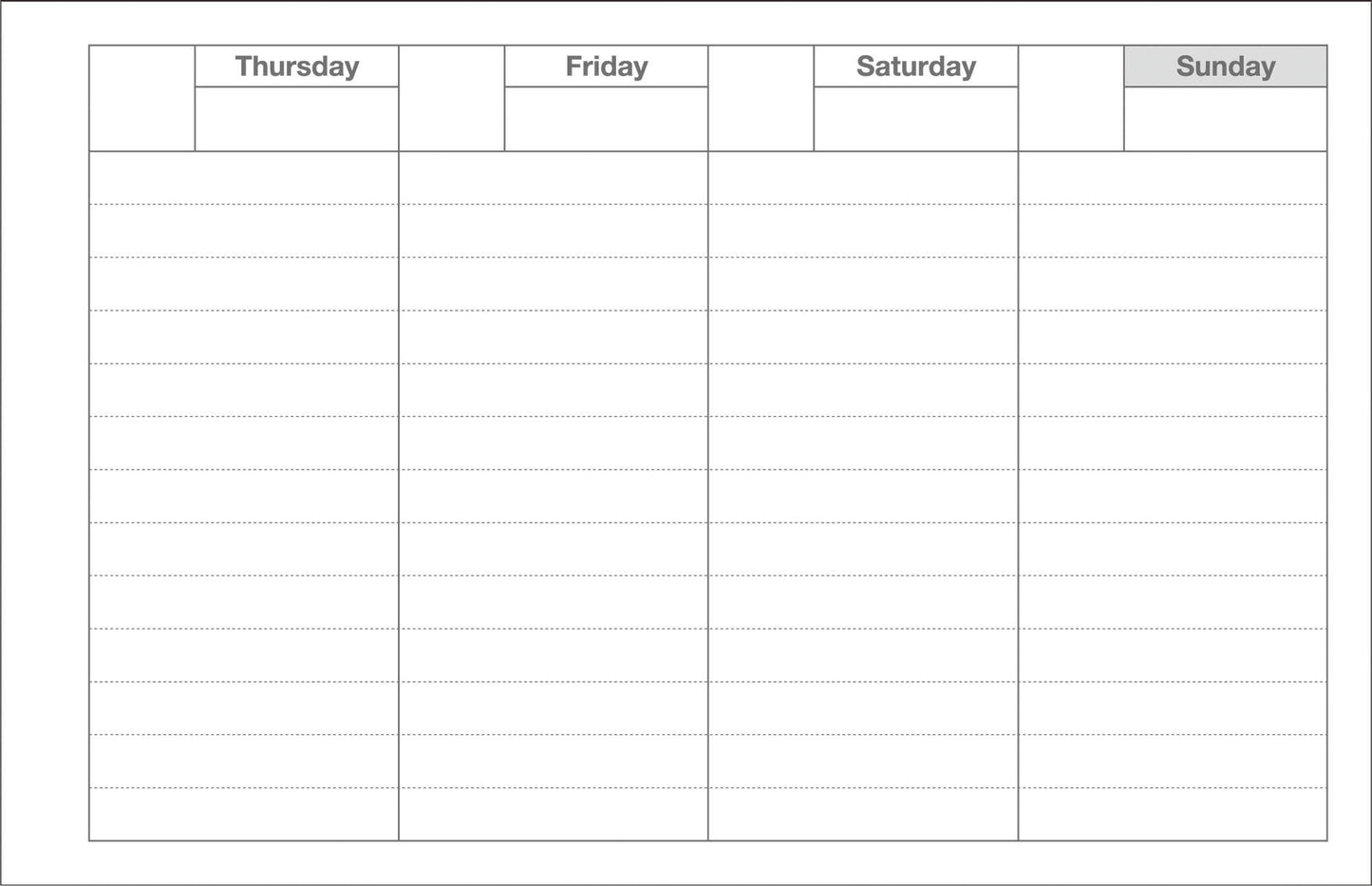 MARK'S Inc. Calendars, Organizers & Planners Dayfree Weekly Schedule