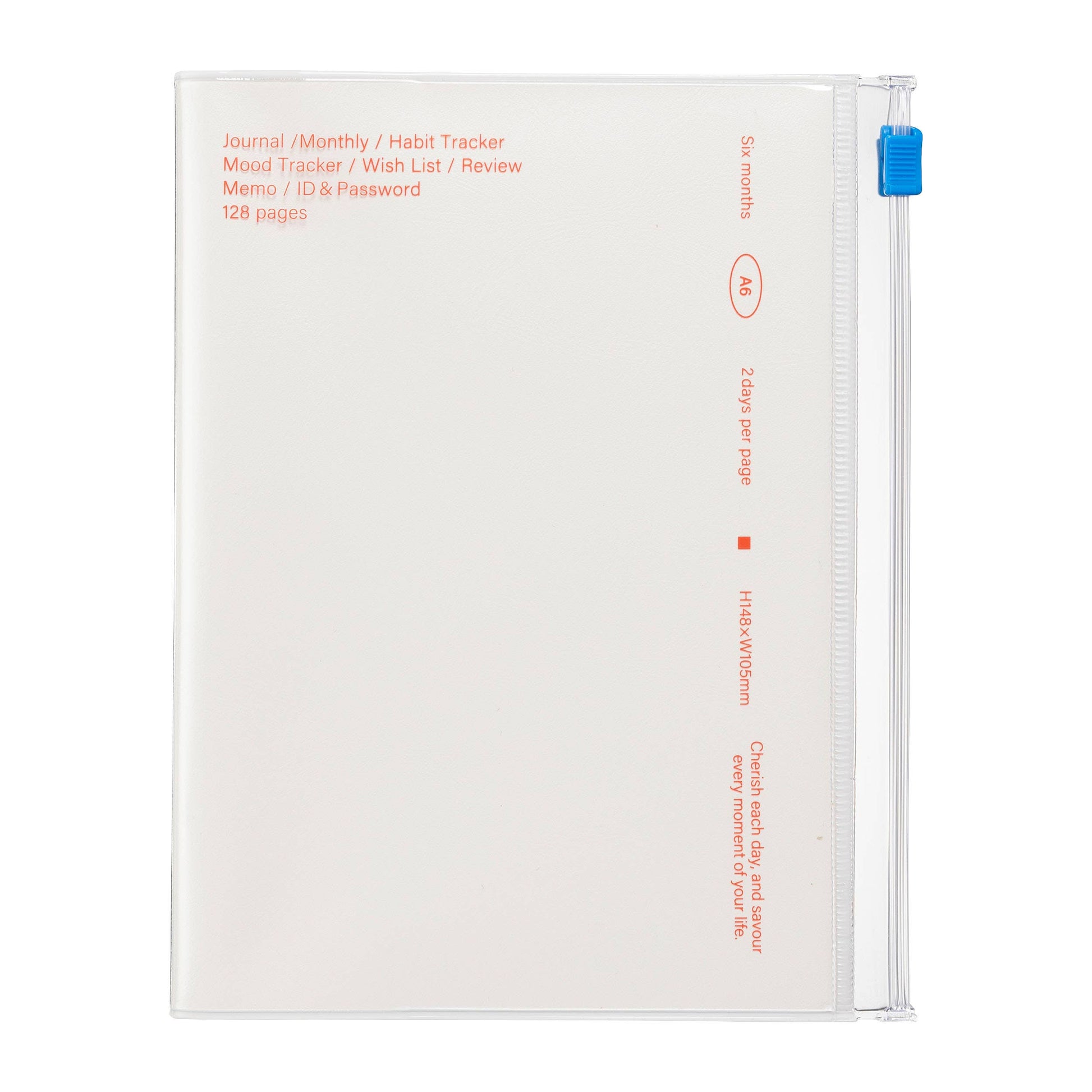 MARK'S Inc. Calendars, Organizers & Planners Ivory Undated 2 days per page Clear Slid Zipper