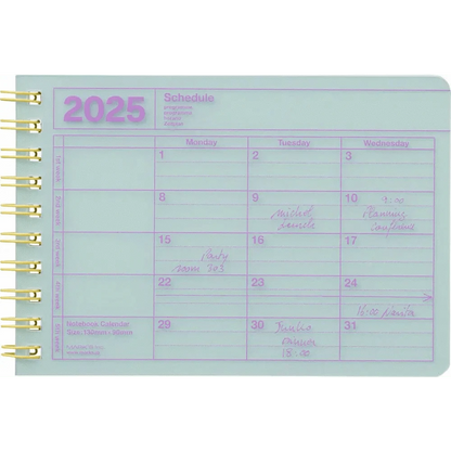 MARK'S Inc. Calendars, Organizers & Planners Mint Notebook Calendar 2025  SS