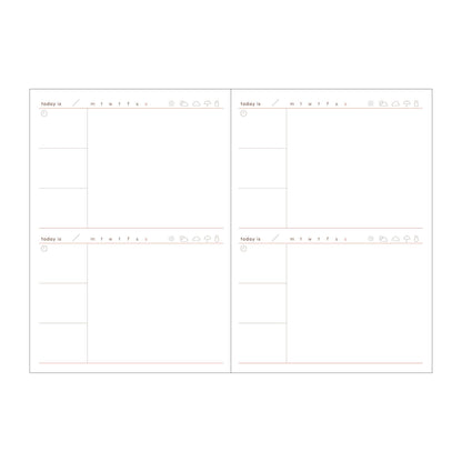 MARK'S Inc. Calendars, Organizers & Planners Undated 2 days per page Clear Slid Zipper