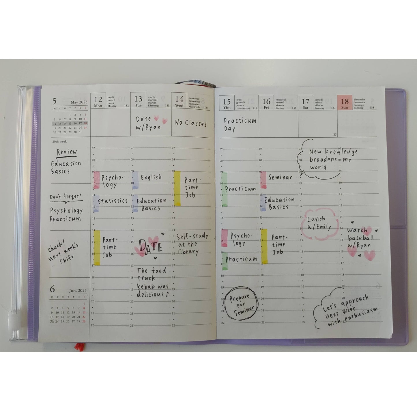 MARK'S Inc. Mint Weekly Vertical Planner 2026-16months A6 Cats