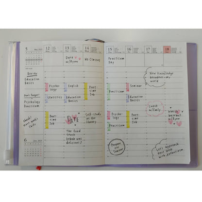 MARK'S Inc. Mint Weekly Vertical Planner 2026-16months A6 Cats