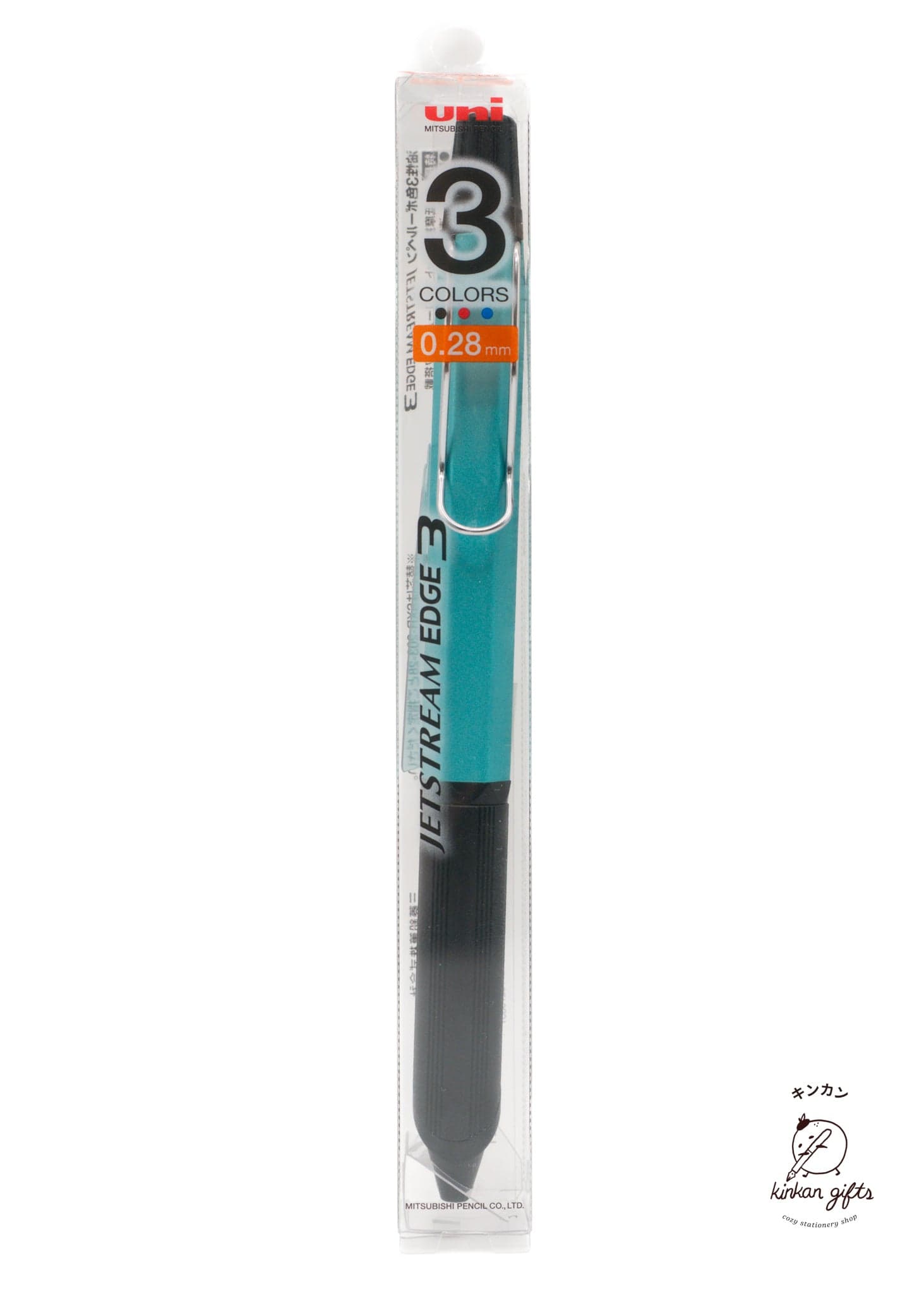 MDS Co.,Ltd. Pens Turquoise Mitsubishi Jetstream Edge 3 Colors - 0.28mm